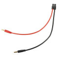 EUHOBBY 25cm 14AWG TRX Male Plug to 4.0mm Banana Male Plug Silicone Charging Cable for Battery Charg