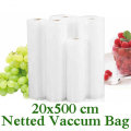 Thickened 20x500 Netted Food Vacuum Bag Food Vegetabel Fruit Meat Fresh Vacuum Seal Ring Bag