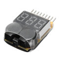 Lipo Battery Low Voltage Meter Tester 1S-8S Buzzer Alarm