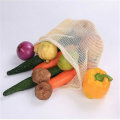 Degradable Organic Cotton Mesh Bag Vegetable Fruit Container for Home Garden Storage