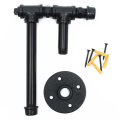 220mm Industrial Iron Pipe Tissue Holder Rustic Wall Mount Black Toilet Paper Roll Holder