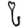 Black Loveheart Cast Iron Key Coat Hook Wall Mounted Heart Hanger Home Decor