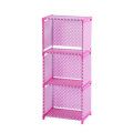 4/5 Layers Fabric Bookshelf Simple Multifunctional Debris Storage... (LAYERS: 5LAYERS | COLOR: PINK)