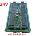 24V 32 Channel RS485 Modbus RTU Relay Module with DIN35 Rail Box MODBUS RTU Command