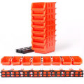 8Pcs ABS Toolbox Awall-mounted Storage Box Foldable Tray Hardware Screw Tool Organize Box Stackable