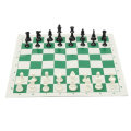 16 inch Tournament Chess Set Game Plastic Pieces Green Roll Outdoor Travel Camping Game