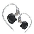 CCA CKX 6BA + 1DD Metal Earphones HIFI In Ear Monitor Bass Headse... (COLOR.: BLACK | TYPE: WITHMIC)