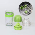 KITCHENDAO 2 in 1 Leak-free Salad Dressing Bottle Shaker with Citrus Juicer - 250ml