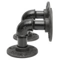 2Pcs Vintage Country Style Pipe Shelf Bracket Stand Holder for Industrial Steampunk DIY Home Decor
