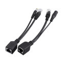 1 Pair POE Adapter Cable Tape Screened POE Switch Cable POE Splitter Injector Power Supply 12V Synth
