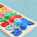 Math Toys Wooden Toys Rings Montessori Math Toys Kids Early Learning Toy Counting Board Set Preschoo