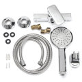 Modern Style Wall Mount Chrome Bathroom Faucet Hot Cold Mixer Tap + Shower Head