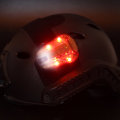 HELMET Bicycle Headlight 3 Modes Helmet Signal Light Waterpro... (COLOR.: COFFEE | LIGHT COLOR: RED)