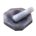 60mm Natural Agate Mortar With Pestle Lab Glassware Mixing Grinder Kit For Pharmaceutical
