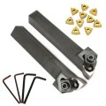 WWLNR/L1616H/K08 16x100mm Lathe Turning Tool Holder With 10pcs WNMG080404 Inserts