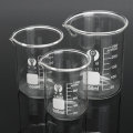 3Pcs 100ml 150ml 250ml Beaker Set Graduated Borosilicate Glass Beaker Volumetric Measuring Lab Glass