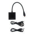 Catda C2331 Micro HDMI to VGA Video Signal Converter with Power Supply Function Display Adapter for