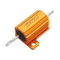 3pcs RX24 25W 15R 15RJ Metal Aluminum Case High Power Resistor Golden Metal Shell Case Heatsink Resi