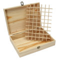 70 Slots Wooden Carved Case Container Essential Oils Box Storage
