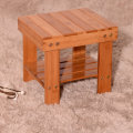 Bamboo Stool Wooden Square Stool Small Children Chair Bathroom Stool for Home Living Room Bedroom Ba