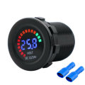 12/24V Digital Voltmeter Voltage Volt Meter Gauge LED Color Screen Low Voltage Alarm For Car Boat Mo
