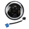 5.75" Round LED Headlight Blue Halo Ring Angel Eyes For Jeep Wrangler JK TJ LJ CJ
