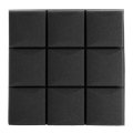 6Pcs 27x27x4 Acoustic Panels Tiles Studio Soundproofing Isolation ... (COLOR.: BLACK | COLOR: BLACK)