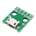 5pcs Micro USB To Dip Female Socket B Type Microphone 5P Patch To Dip 2.54mm Pin With Soldering Adap