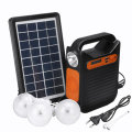 25W Solar Powered System Emergency DC System Light Kit Solar Generator FM Radio Audio USB Card Power