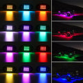 Universal 4Pcs bluetooth RGB LED Rock Lights IP67 Waterproof Floor Am[w12V 14W 1120LM Phone APP Cont