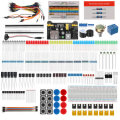 AOQDQDQD DIY Electronics Basic Starter Kit with Breadboard Jumper Wires Resistors Buzzer for Arduino