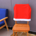 Red Hat Chair Cover Santa Claus Party Decor Slipcover Kitchen Table