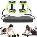 Double Ab Roller Abdominal Trainer Multifunctional Core Puller Roller Slimming Muscle Fitness Exerci