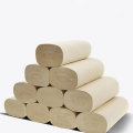 16 Rolls/Pack Coreless Paper Thickened Bamboo Pulp Natural Toilet Towel for Daily Household Bathroom
