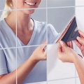 9Pcs 1515cm Mirror Sheets Square Non Glass Mirrors Tiles Self Adhesive Mirror Wall Sticker