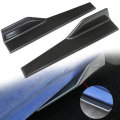 A Pair 45cm Carbon Fiber Look Universal PP Plastic Car Body Side Skirt Diffuser Winglet Wings