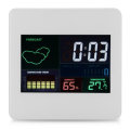 TS-S61 Digital Temperature Humidity Clock Indoor Wireless LED Calendar Alarm Clock