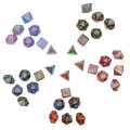 35Pcs Acrylic Polyhedral Dice 7 Colors Various Shape Dice With Bags for DND RPG MTG Role Playing Boa