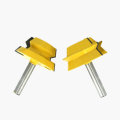 2Pcs 1/2 Inch Shank Lock Miter Router Bits 22.5 Degree Glue Joinery Woodworking Milling Cutter For W