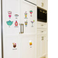 Cartoon Kitchen Utensil Wall Sticker Removable Kitchen Decorative Stickers Multi Color PVC Decals
