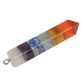 7 Chakra Healing Wand Layered Crystal Faceted Stick Healing Balancing Pendants