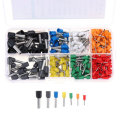 400pcs 8 Size 8 Color Wire Copper Crimp Connector Insulated Cord Pin End Terminal Kit Set