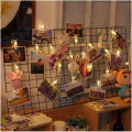 5M Warm White Battery Operated 40 LED String Light Hanging Pictures Photo Peg Clip Lamp for Indoor H