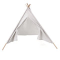 51`` White Height Canvas Kids Play Teepee Tent for Aged More Than 3 Years Old Playing Taking Picture