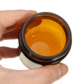 60ml Brown Amber Glass Jar Round Empty Black Lid Cream Balm Jar Storage Container