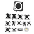 Total 1200pcs Tactile Tact Mini Push Button Switch Packet Micro Switch Bags 12 Types Each 100pcs SMD