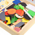 Children Magnetic Puzzle Educational Jigsaw Game Toys Magnetic Puzzle Animal Figures Drawing Busy Bo