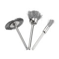 9pcs Stainless Steel Wire Brush Set Cleaner Polishing Brushes Cup Wheel For Dremel Rotary Tool
