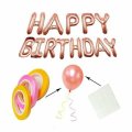 48PCS Rose Gold Birthday Party Balloons Happy Birthday Letter Foil Balloon Decor