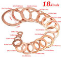 395Pc Copper Flat Ring Washer Gaskets Fitting 18 Metric Sz Electrical Automotive